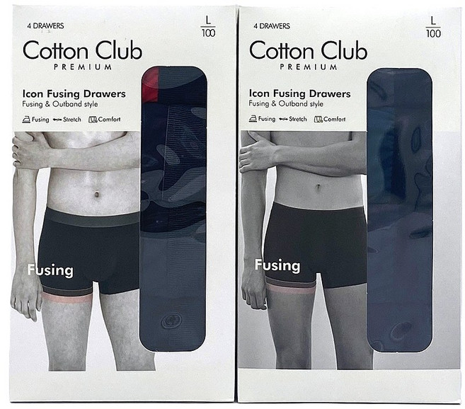 코튼클럽 남성 퓨징 드로즈 4매
