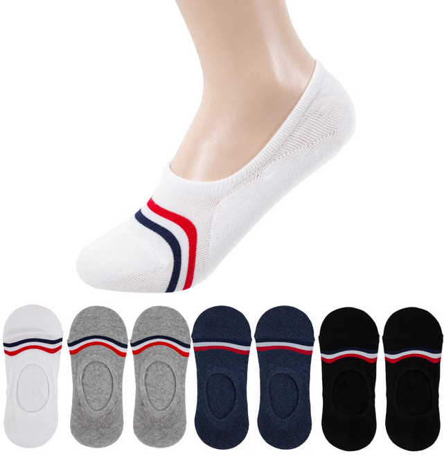 삭스너 여성용 세줄 안벗겨지는 덧신 양말 8켤레