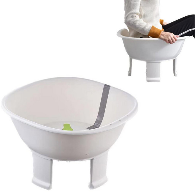 가정용 높은 세숫대야 빨래 좌욕, 1개, 화이트