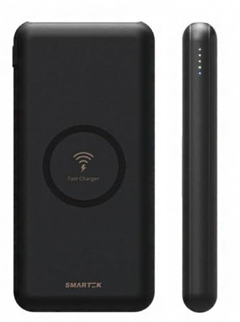 스마텍 고속 보조 배터리 (블랙) 10000mAh 유무선 3종 케이블, 단품