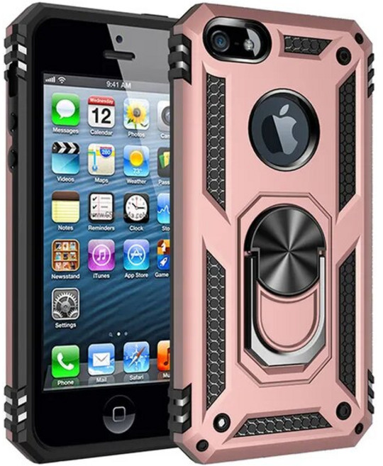 IPhone 5 s se 2016 2020 13 Pro Max 12 11 용 케이스 자석 링 커버 S 5G 4.0 "실리콘, For iPhone SE 2022, 01 Rose Gold