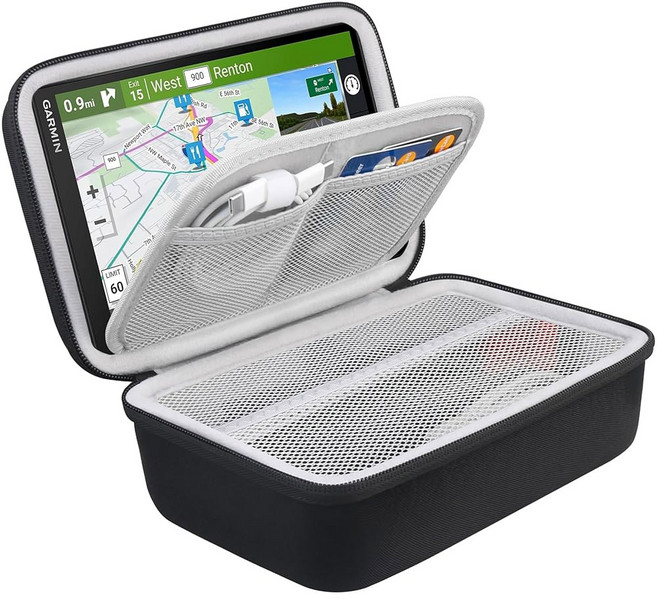 가민 드라이브스마트 86 / RV 895 / dzl OTR800 / dēzl OTR810 8인치 자동차 GPS 내비게이터 시스템용 BOVKE 하드 GPS 케이스 추가 공간 장착, Black, 1개
