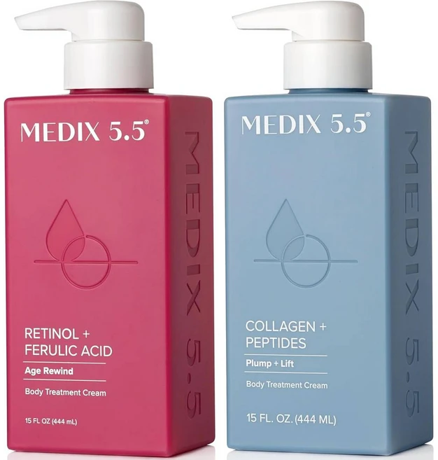 Medix 5.5 메딕스 5.5 레티놀 페룰릭 애시드 바디 트리트먼트 크림 444ml 펩타이드 바디 트리트먼트 크림 444ml, 144ml, 1개 - 쿠팡