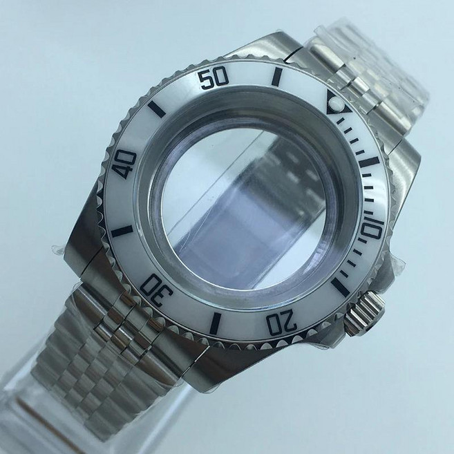 시계 케이스 주빌리 브레이슬릿 사파이어 글래스 미요타 무브먼트 다이버 모드용, 1개, 12. Watch case strap 20