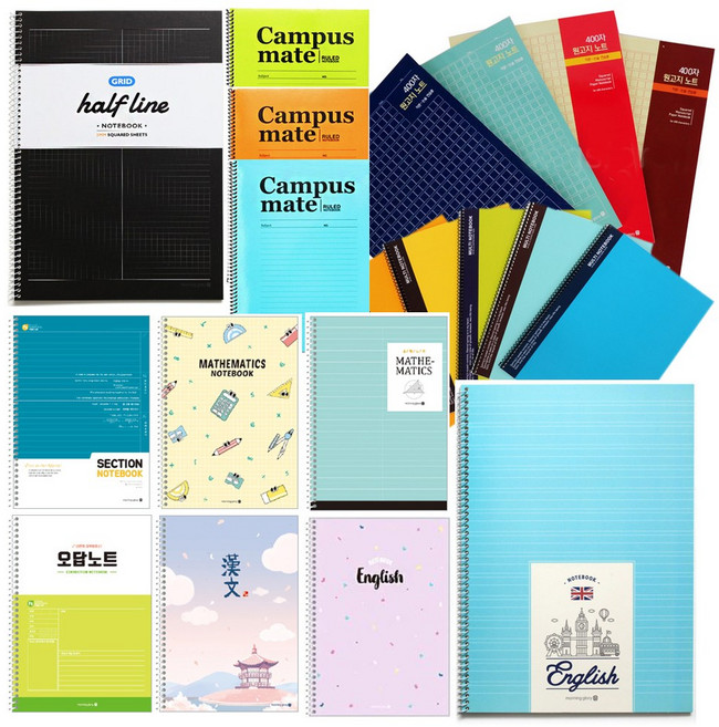 모닝글로리 스프링 노트 연습장 400자 원고지노트, 1개