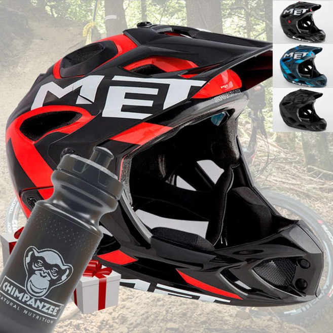 MET 패러슈트 HES 풀페이스 헬멧 전기자전거 전동킥보드 올마운틴 헬멧 오토바이 헬멧, 앤트러사이트블랙, 1개