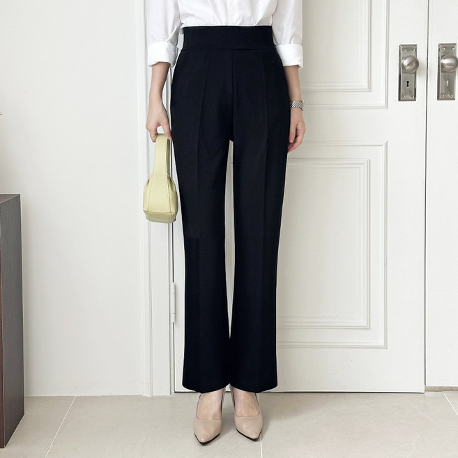 [현대홈쇼핑방송] 에이플심플 여성 세미부츠컷 슬랙스 와이드밴딩 스판바지 봄가을용