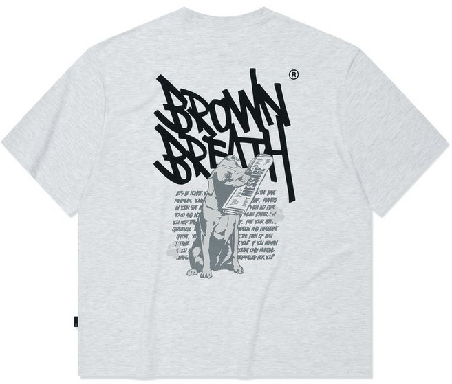 브라운브레스 DELIVERY TAG TEE - ASH