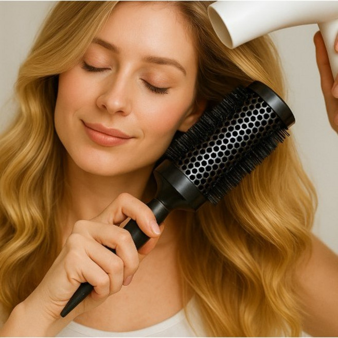 코지플랜 퀵볼륨 손상케어 대왕 롤빗, 1개, 블랙