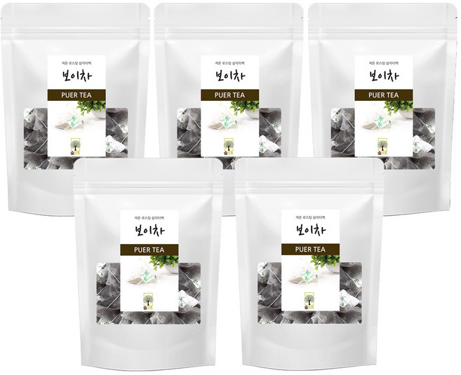 보이차 50티백 숲으로허브 삼각티백, 50개입, 5개, 1g