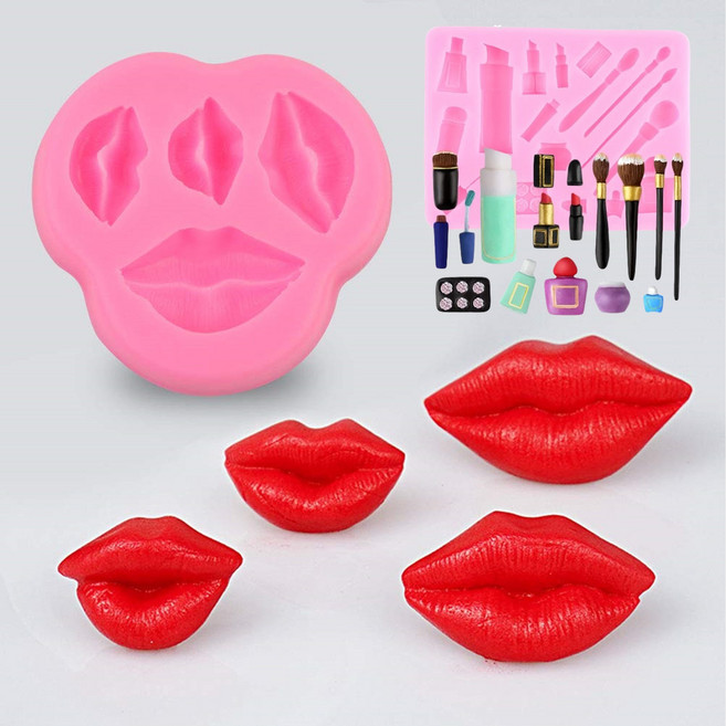 실리콘몰드 비누 캔들 몰드 화장품 입술 모양 석고틀 향틀, 실리콘몰드 화장품, 1개