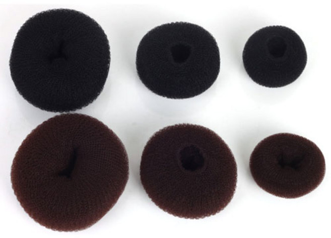 DDY 헤어도넛 업스타일 똥머리 당고 만두 올림머리, 블랙, 소, 1개