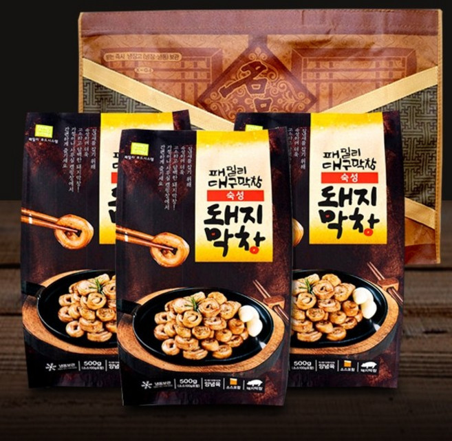 [참다올] 전통 대구한돈막창 3팩 선물세트(숙성500gx2팩 초벌500g), 단품, 500g