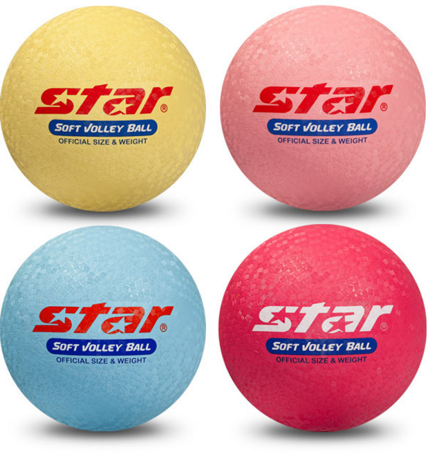 소프트 발리볼 4호 피구 배구 족구 학교체육 스타 공식인증점, 1개, CB814