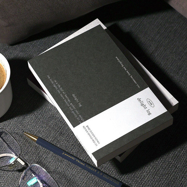 2026 딜라이트로그 기본 와이드 날짜형 먼슬리 위클리 26년 다이어리플래너 무지 직장인 업무용 다꾸 일기장 핸디, 와이드 / 고요한 서재의 숨결 gray