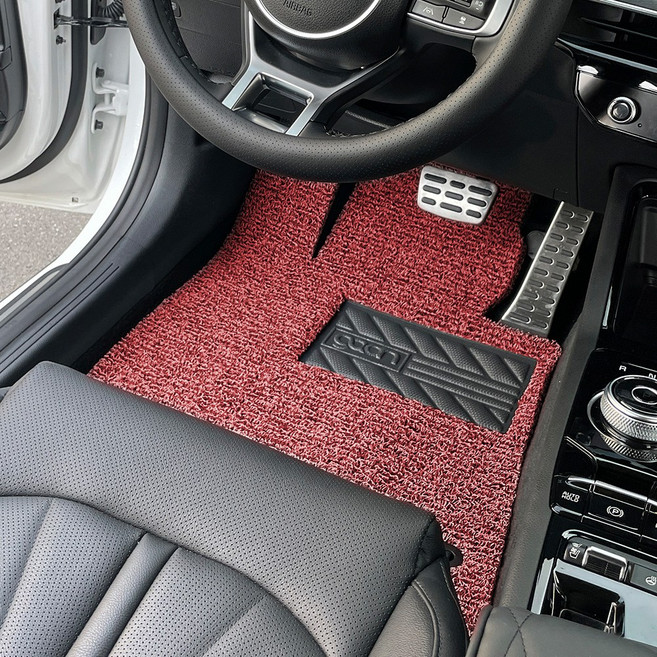 가온 코일매트 카매트 발매트 차량용 바닥 발판 전차종, 운전석만, 레드