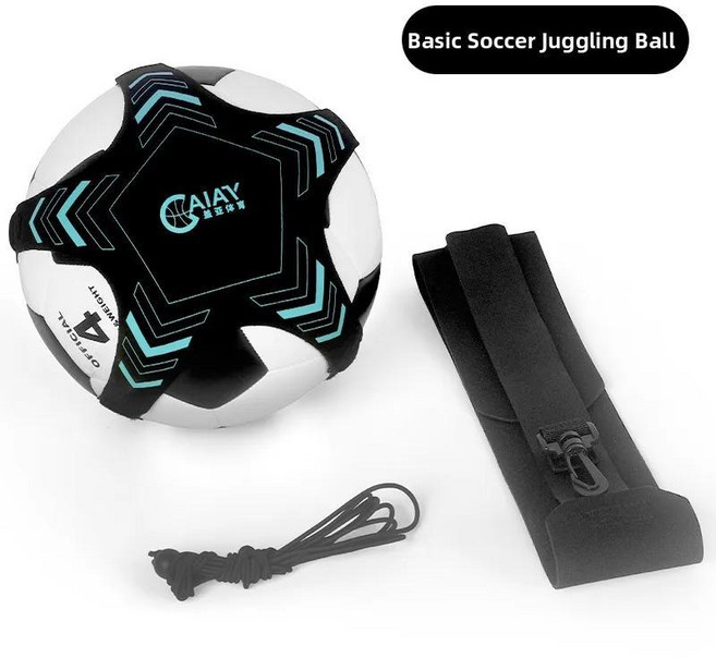 성인 청소년 축구 훈련 장비 킥볼 컨트롤 풍선, 1개, 4. 축구 탁구 + 무료 4번 축구