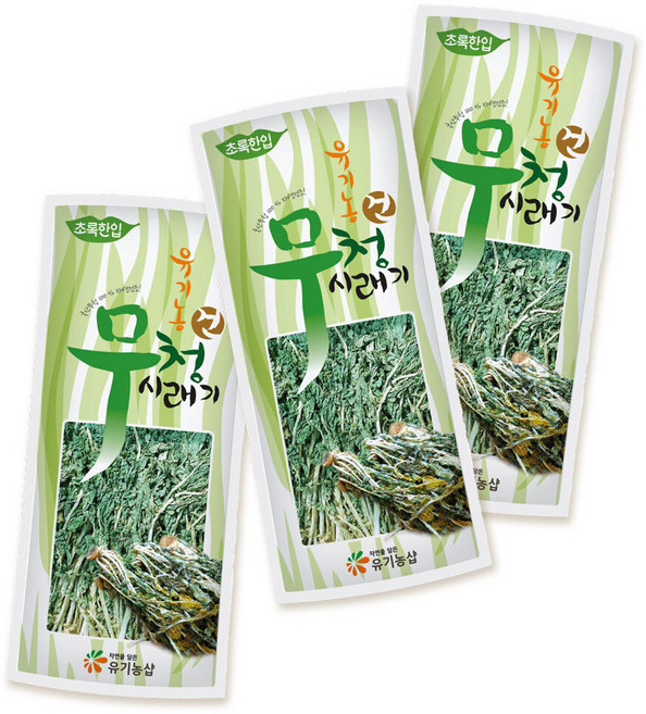 유기농 건 무청 시래기 CHN 세트AB, 3개, 100g