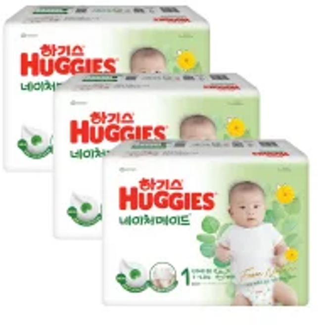 [리퍼] 24년형 하기스네이처메이드 1단계공용 66입 3개, 1단계, 198매