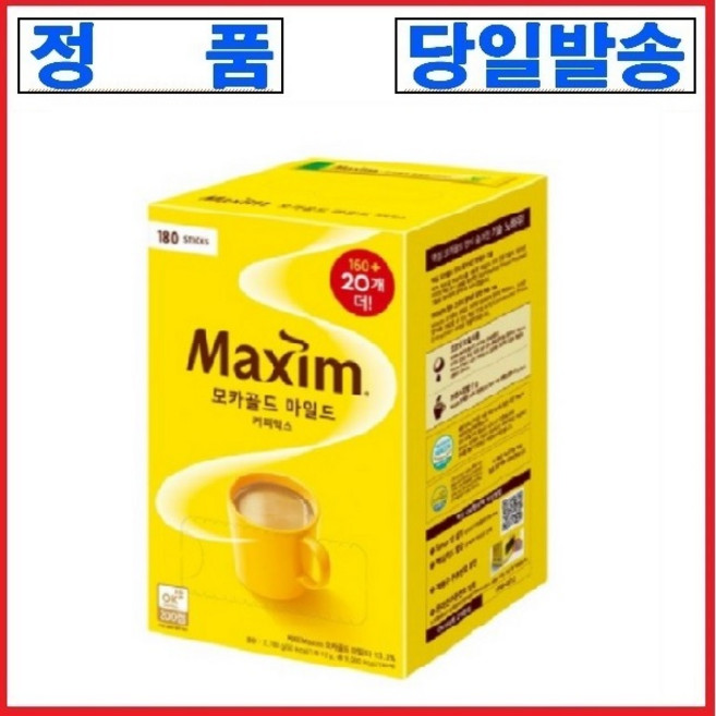 동서 맥심 모카골드 커피믹스 160T+20T, 12g, 180개입, 1박스