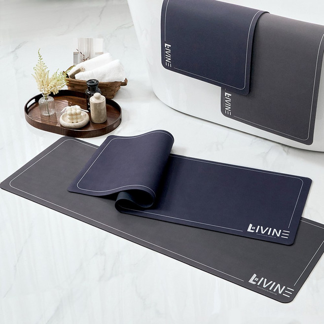 리바인 빨아쓰는 규조토 발매트 욕실매트 주방매트 화장실발매트 화장실발판, [회색] 주방용 120*40cm