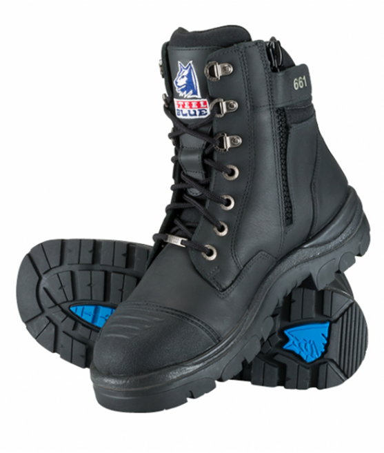 스틸 블루 프리미엄 안전화 블랙 서던 크로스 작업 신발 스틸캡 장착 블랙 312661, 1개