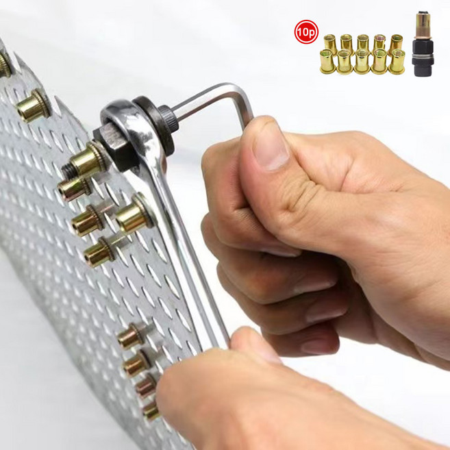 LXU 전동드릴 리벳건 어댑터 팝너트 툴 세트 수동겸용, 1세트, M5