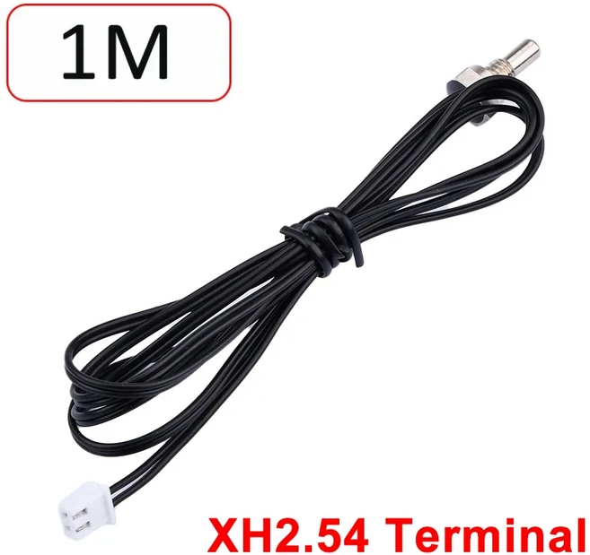 2M 10K 프로브 B3435 NTC 온도 센서 1M 방수 고정밀, 1M XH2.54 2pcs