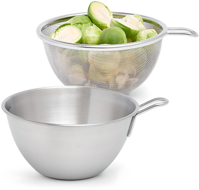 리본제이 뉴미니 숏핸들 믹싱볼 + 채반 2종 세트, 1세트