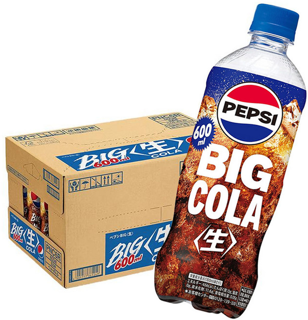 산토리 펩시 BIG 600ml 24병 생 콜라 음료 세트, 24개