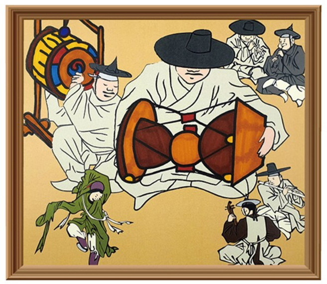 감상그리기-김홍도 무동도 혜문스토어 어린이색칠하기 그림색칠하기 색칠하기도안 DIY그림 어린이색칠공부도안