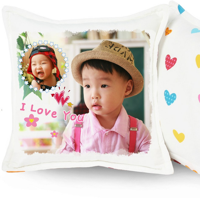 포토쿠션 화이트러블리 (35Cm X 35Cm) 연인 스타 어린이집 유치원 회사 종교 단체 등 -, 화이트 러블리