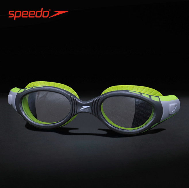 후구백호 수영수경 SPEEDO 스피도 물안경 BIOFUSE 과학기술 푹신푹신함 이제 방수 안개 가드 큰 틀 남성 여성, 주황색 （남성 여성 통용 ）, 1개