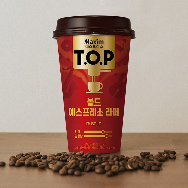 맥심 티오피 볼드 에스프레소 라떼, 300ml, 10개