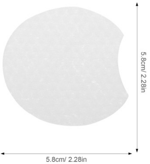 600개입 반원형 메이크업 리무버 패드 부드럽고 유연한 부직포 페이스 클렌징 일회용 도구