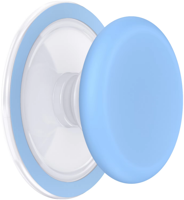 팝소그립 맥세이프 투명 그립 홀더 맥세이프그립홀더 휴대폰 그립 맥세이프 호환 마그네틱 탈부착 투명 그립 홀더 아이폰 갤럭시 자석 거치대 홀더, 1개, 파란색(원형)