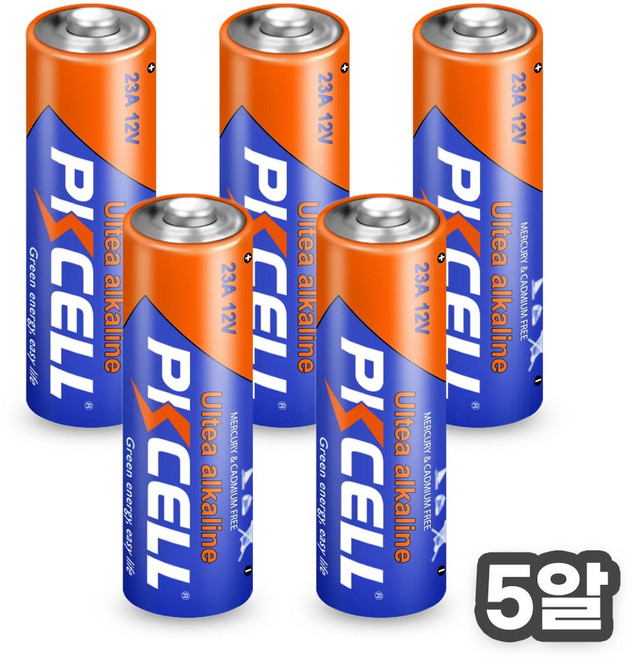 PKCELL 건전지 23A 12V 5알 1팩 알카라인, 5개입, 1개