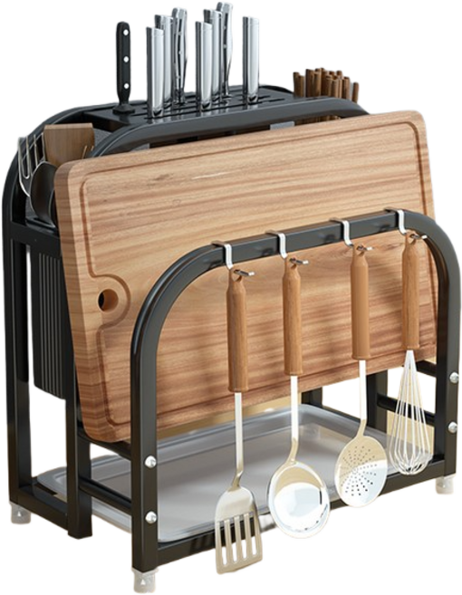 쌍천 도마 세트 헤리터 도마 거치대 칼 거치 거치대 정리대, 1개, K타입, 상세페이지 참조