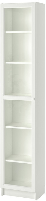 이케아 빌리+옥스베리 책장 선반장 6단 400mm(유리), 1개