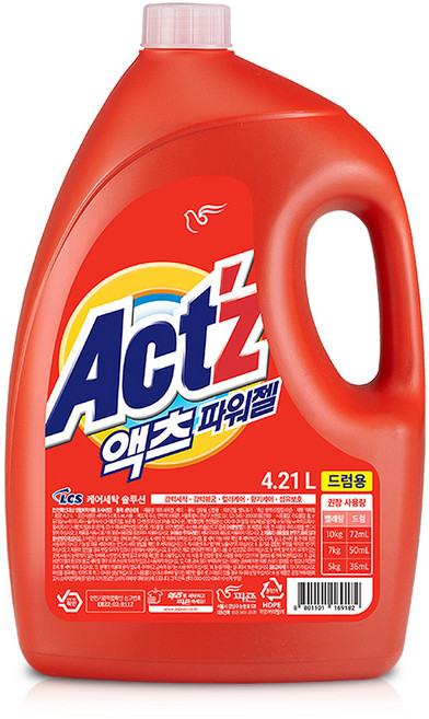 액츠 파워젤 4.21L 드럼용, 7개