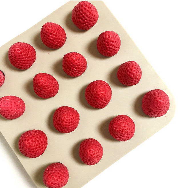 실리콘몰드 - 딸기 ( 16구 ) #딸기몰드 #딸기캔들만들기 #딸기수제몰드 #딸기캔들몰드, 단품