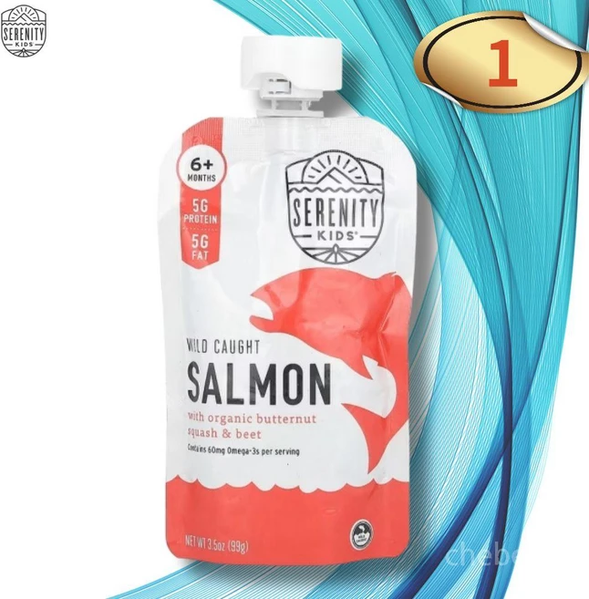 세레니티 키즈 유아 간식 연어 살몬 오가닉 버터넛 비트 스쿼시 99g 1개 오메가 - 쿠팡