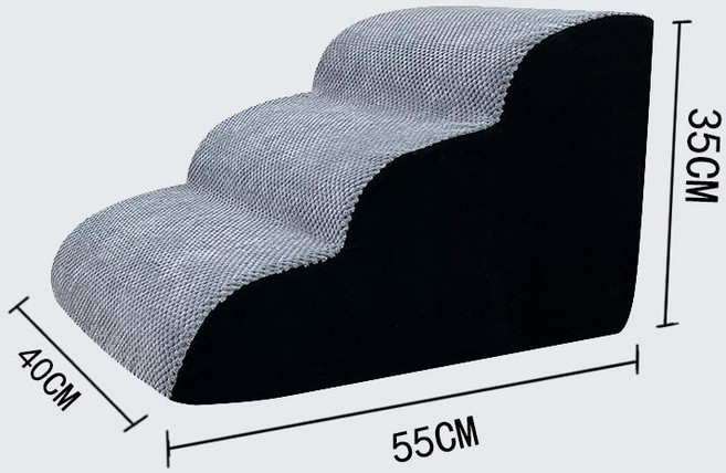寵物樓梯 加長四階 高45cm 輔助上下床, 1個, 三階【高35cm】（超取限1,咖色, 咖色, 三階