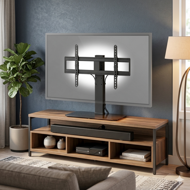 대형 TV 스탠드 거치대 43-86인치 티비 스텐드 받침대 삼성 엘지 중소기업 호환, 1개