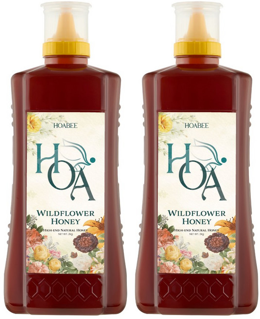 호아비 고급 자연벌꿀 베트남 토종꿀 야생화꿀, 2개, 2kg