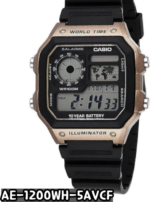 Casio 남성용 디지털 시계 AE1200WH 시리즈