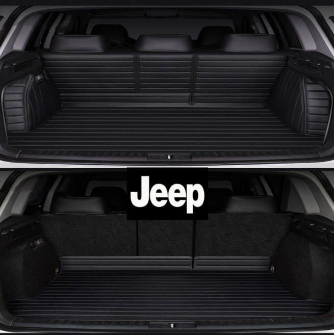 럭키카 지프 트렁크매트 카매트 차박매트 풀커버 가죽 방수 랭글러 컴패스 레니게이드 체로키, 블랙풀커버, 랭글러4도어