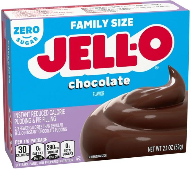 젤오 인스턴트 푸딩 & 파이 필링 초콜릿, 59g, 1개