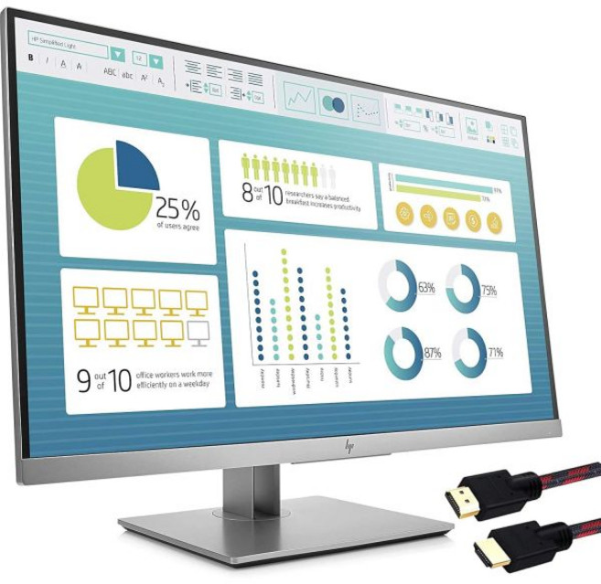HP EliteDisplay E273 27인치 4방향 조정 모니터1FH50A8ABA 1920 x 1080 풀 HD 디스플레이포트 1.2x HDMI 1x VGA USB 3.0, 1개
