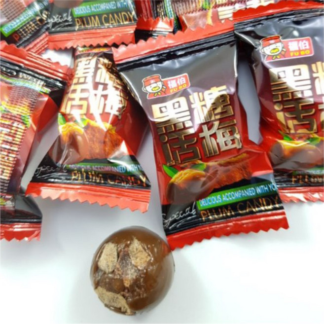 嘗甜頭 黑糖活梅 200公克 古早味懷舊零食, 1個, 2C-黑糖活梅 200公克